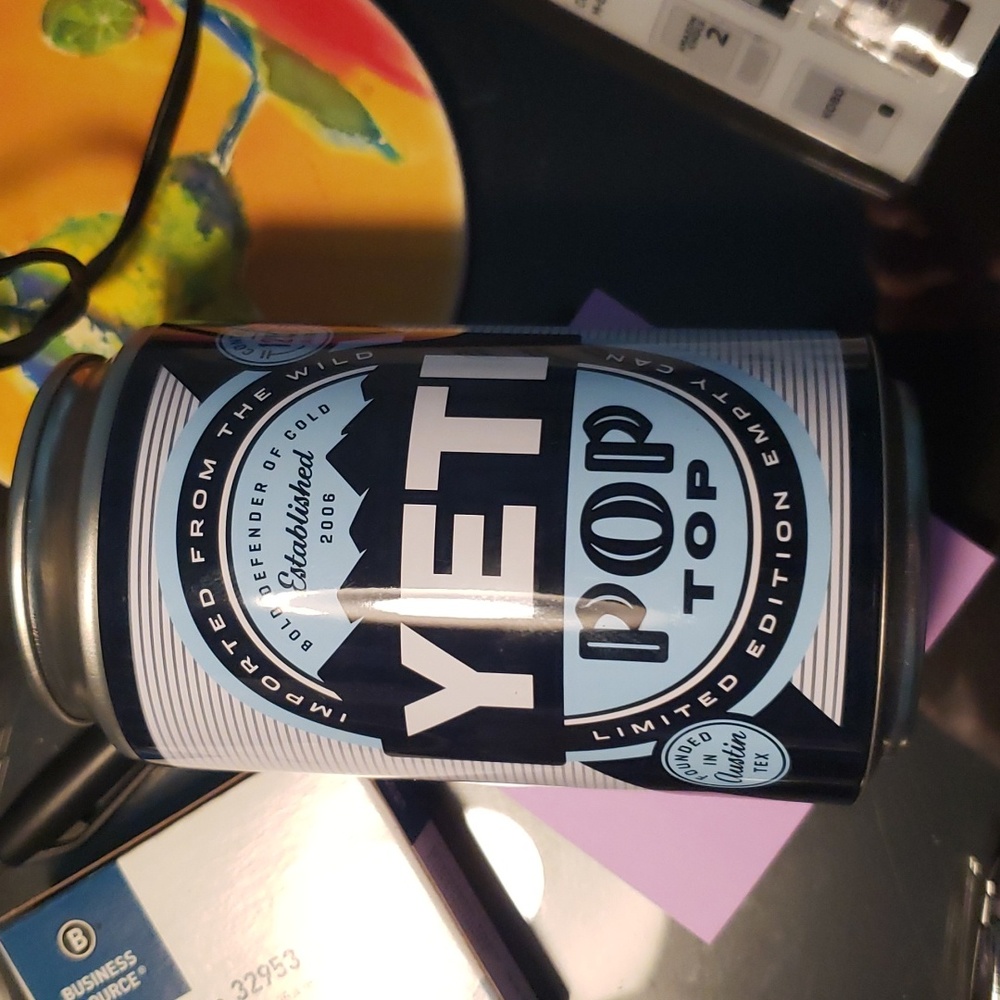 YETI pop top limited edition empty can. New.